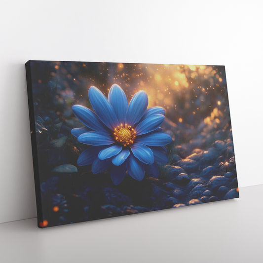 Single_Glowing_Blue_Daisy_with_Golden_Mi_H_Rectangle_Angle_Floor_Mockup.png