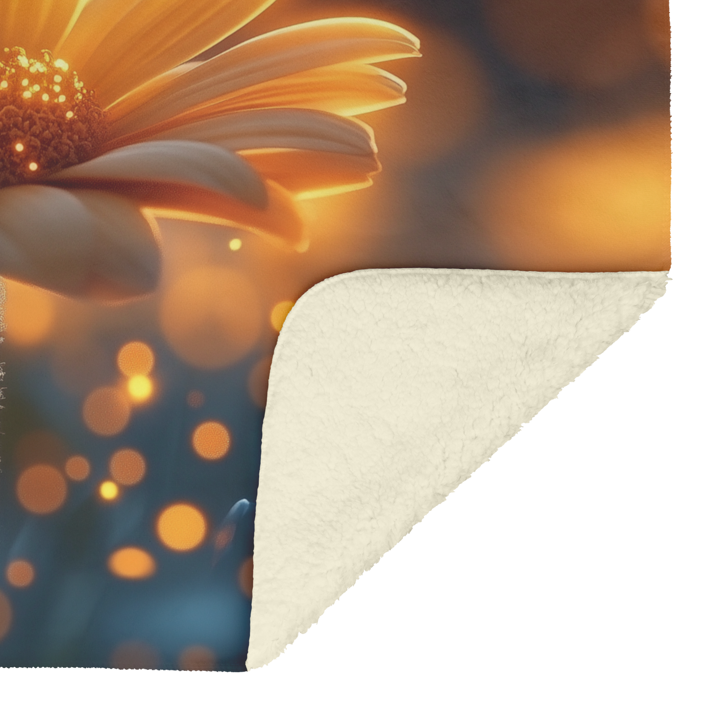 Single_Glowing_Yellow_Daisy_in_Twilight__H_Blanket_Sherpa_Mockup.png