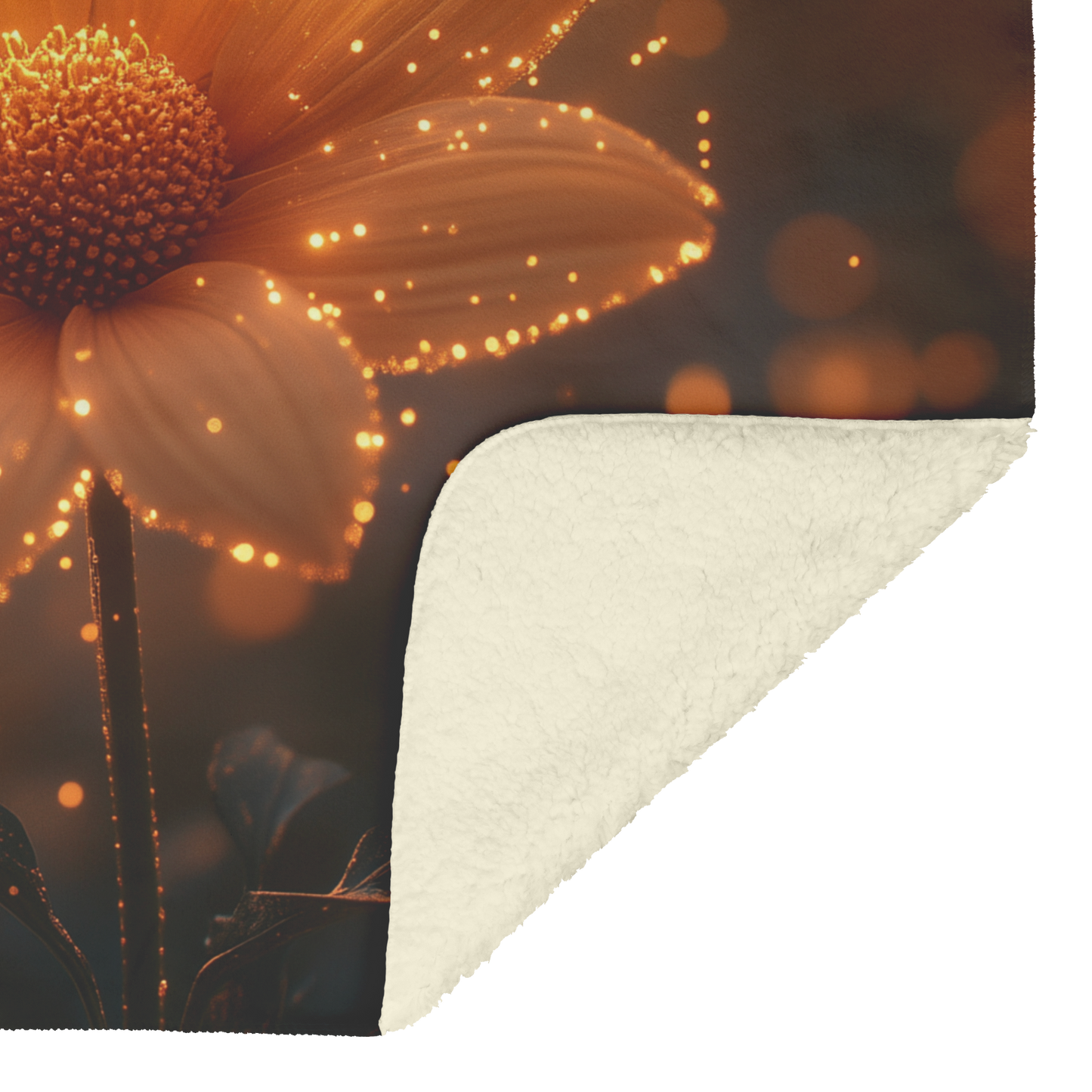 Single_Glowing_Yellow_Daisy_in_Twilight__H_Blanket_Sherpa_Mockup.png