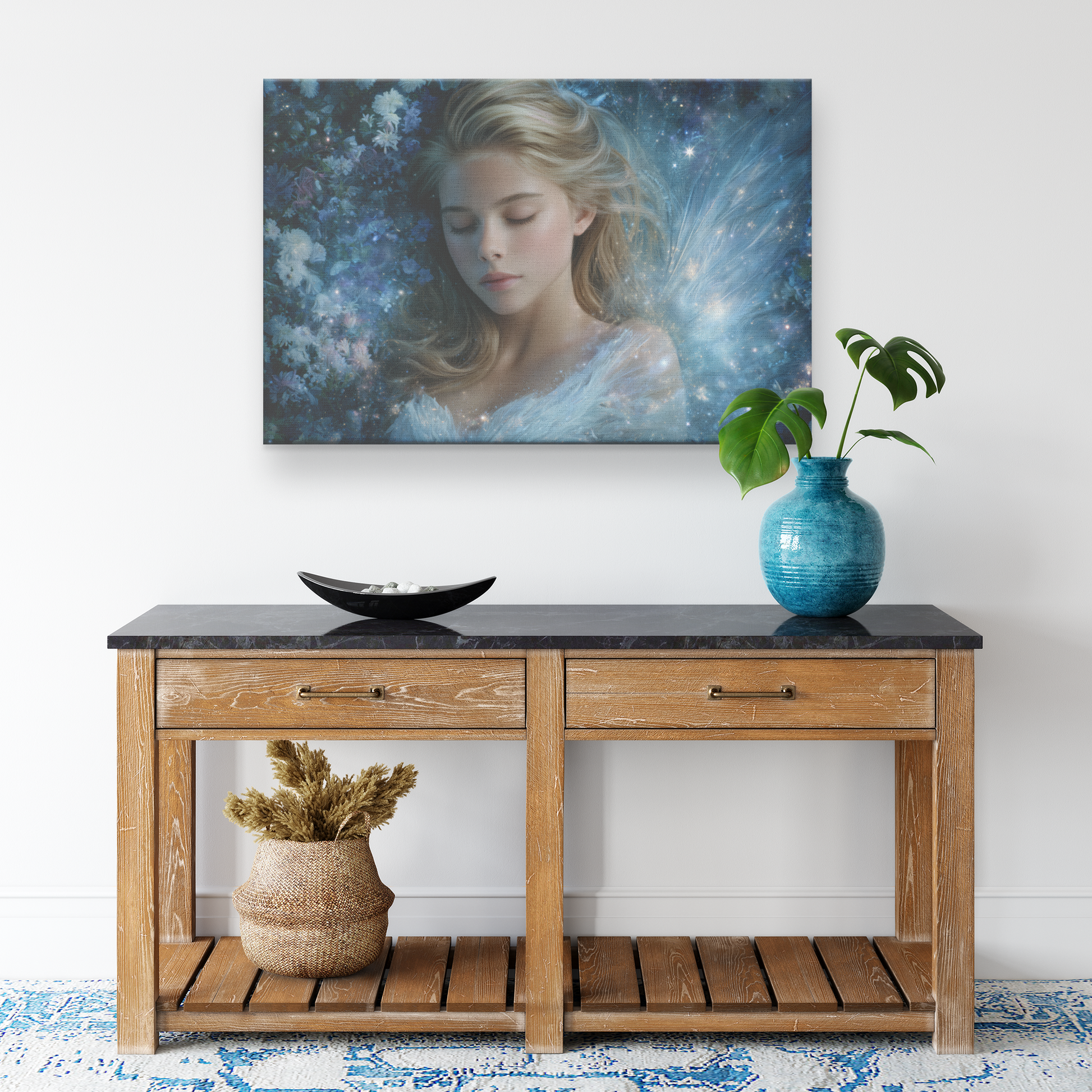 Sleeping_Angel_Curled_on_Glowing_Feather_H_Rectangle_Smaller_Lifestyle_Mockup.png_15470955