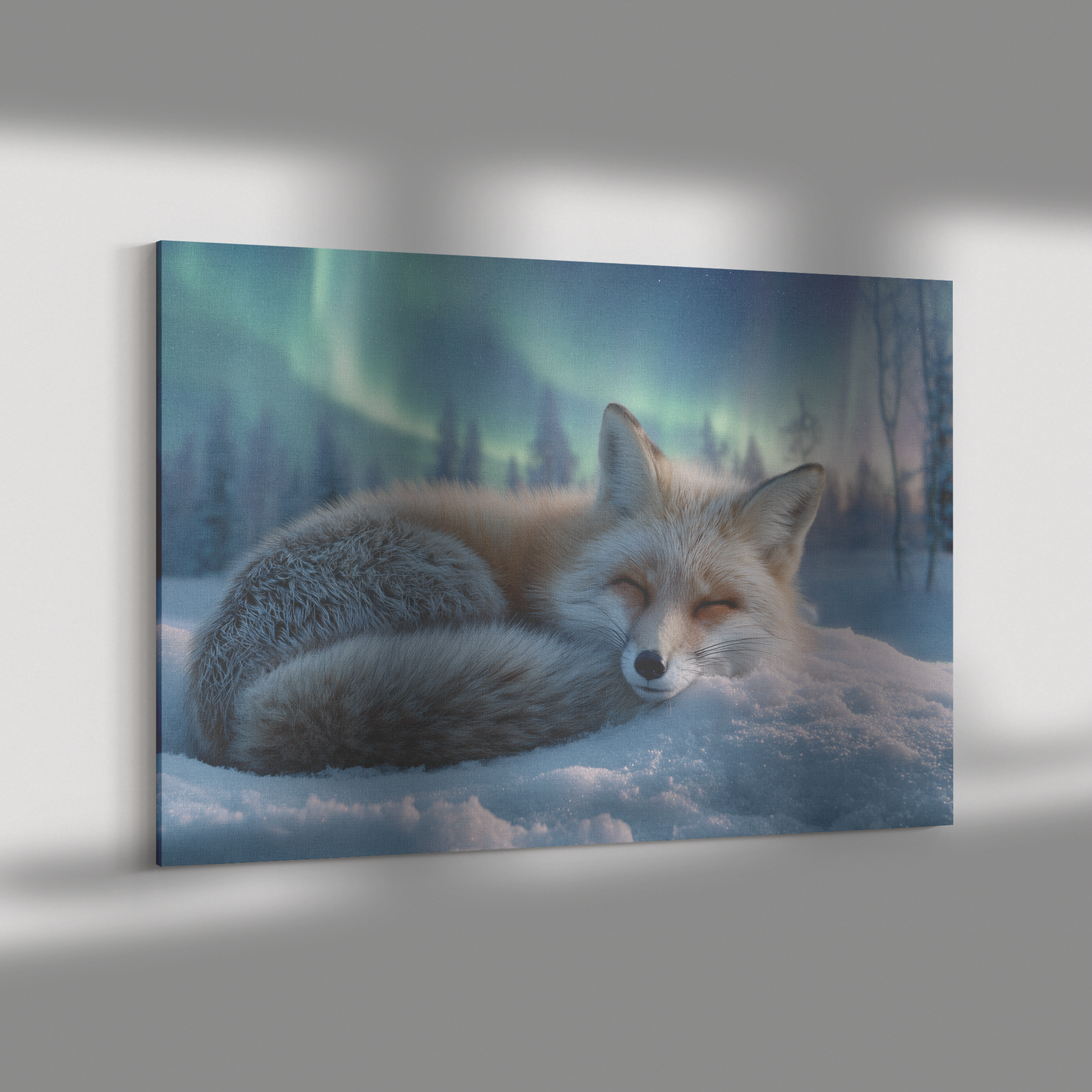 Sleeping_Fox_Curled_in_Snow_Under_Aurora_H_Rectangle_Dramatic_Shadow_Mockup.png_15519466