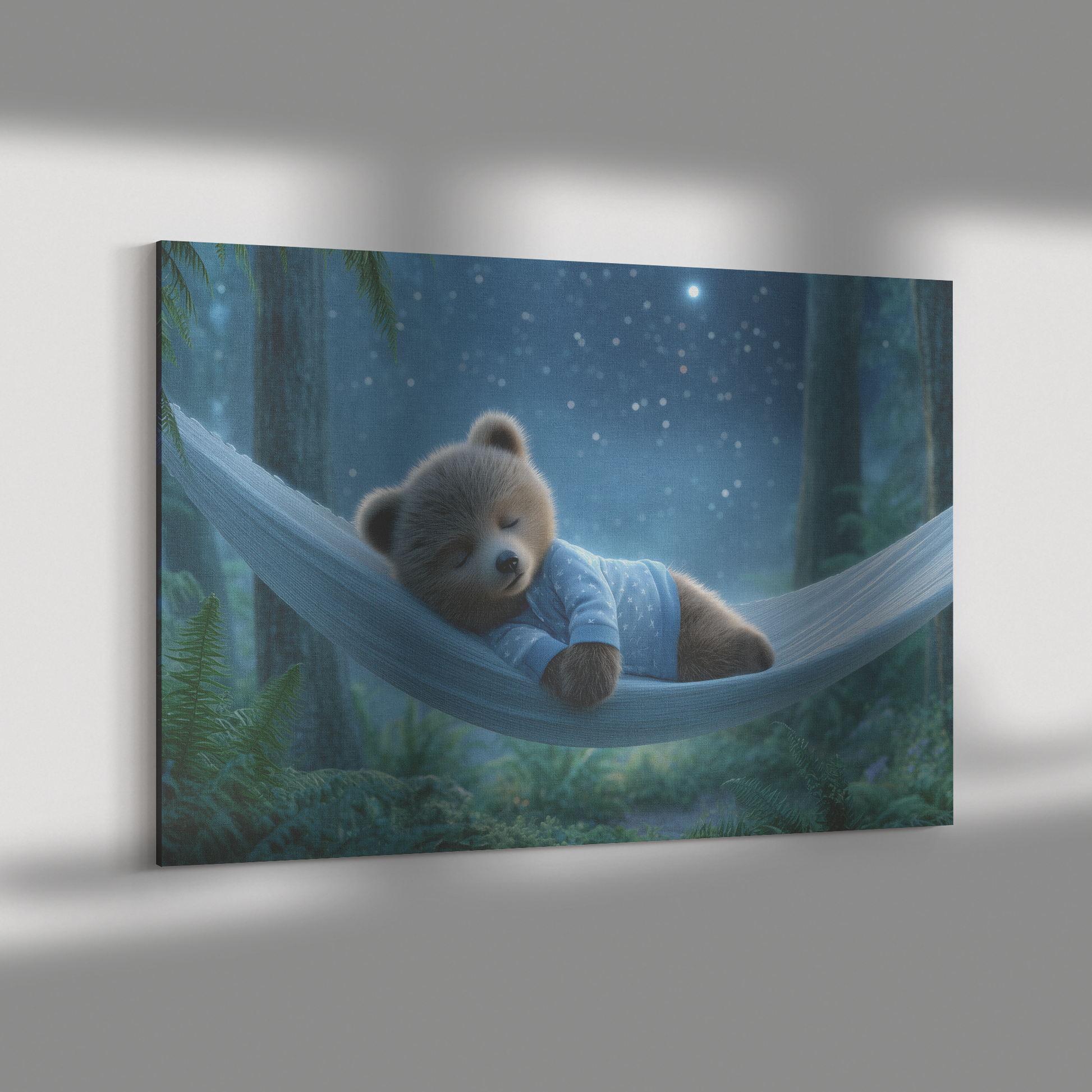 Sleepy_Bear_Cub_in_Pajamas_Sleeping_in_G_H_Rectangle_Dramatic_Shadow_Mockup.png_15471118