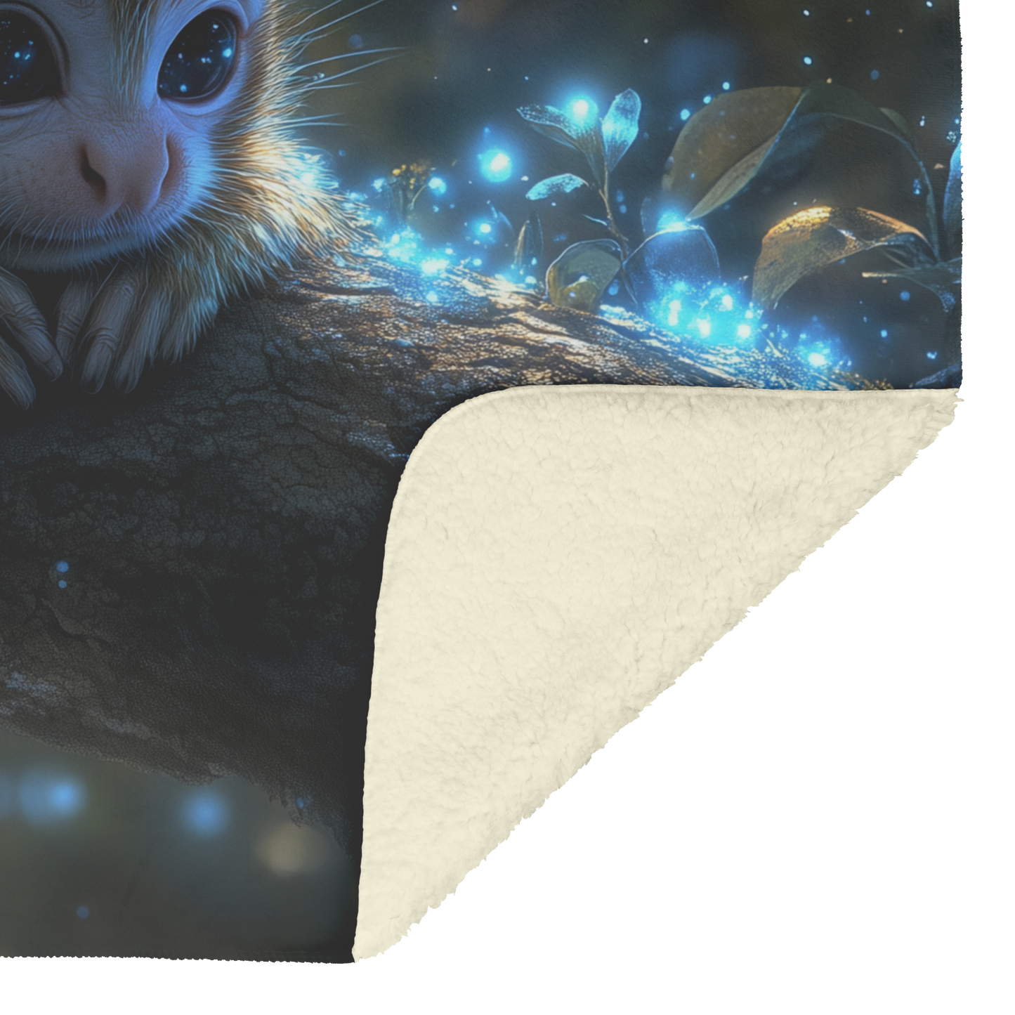 Squirrel_Monkey_Resting_in_Glowing_Biolu_H_Blanket_Sherpa_Mockup.png