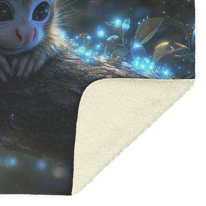 Squirrel_Monkey_Resting_in_Glowing_Biolu_H_Blanket_Sherpa_Mockup.png