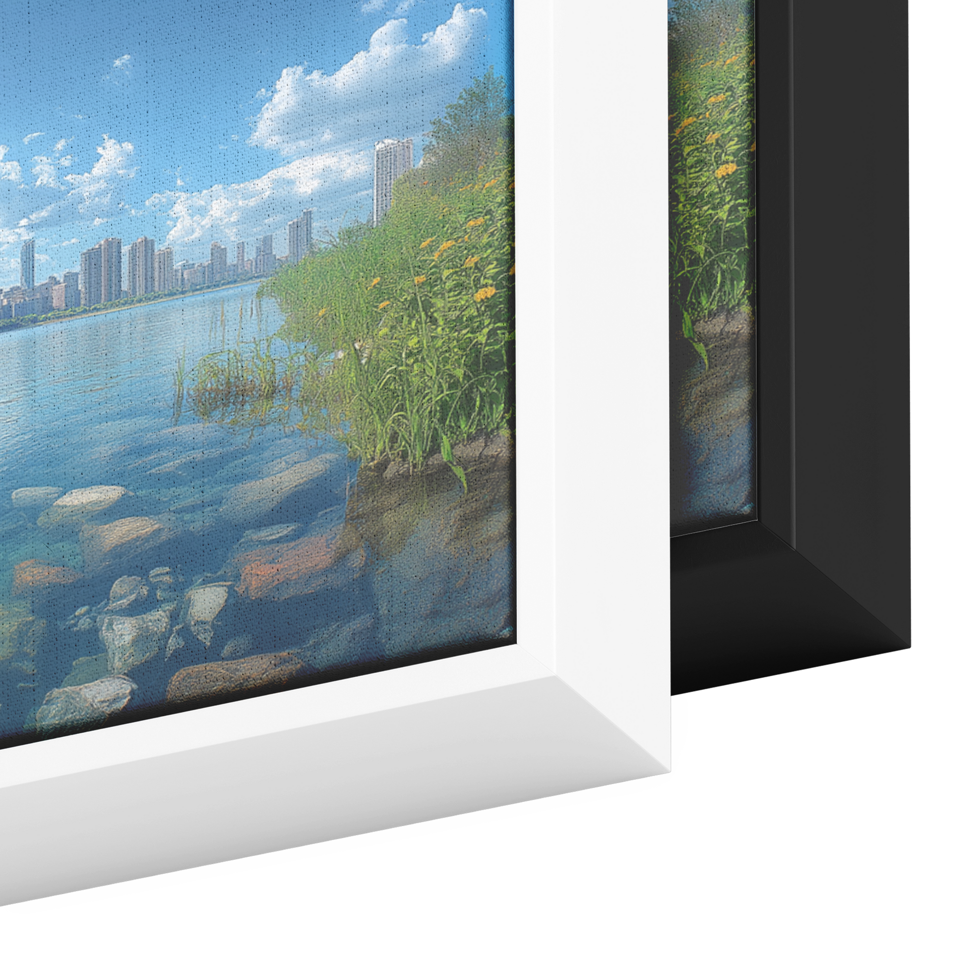 Sunny_Daytime_Skyline_of_Chicago_Willis__Framed_Canvas_H_Panoramic_Color_Options_Mockup.png