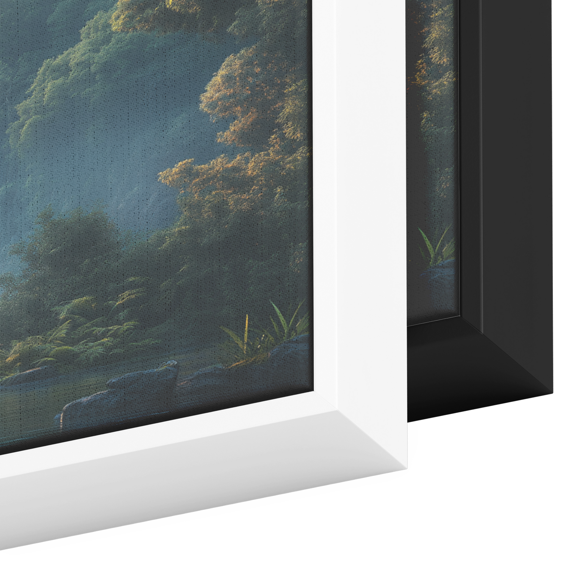 Surreal_Great_Deep_Glowing_Waterfalls_Po_Framed_Canvas_H_Panoramic_Color_Options_Mockup.png