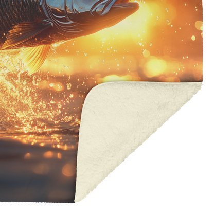 Tarpon_Leaping_from_Glowing_Ocean_Waters_H_Blanket_Sherpa_Mockup.png