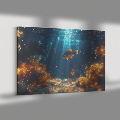 Triggerfish_Resting_Near_Glowing_Sandban_H_Rectangle_Dramatic_Shadow_Mockup.png