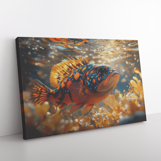 Triggerfish_Resting_Near_Glowing_Seagras_H_Rectangle_Angle_Floor_Mockup.png