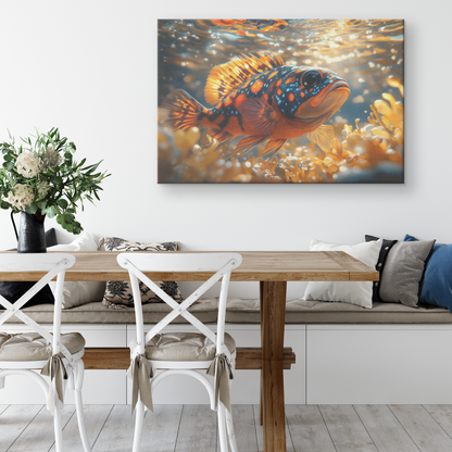 Triggerfish_Resting_Near_Glowing_Seagras_H_Rectangle_Larger_Lifestyle_Mockup.png