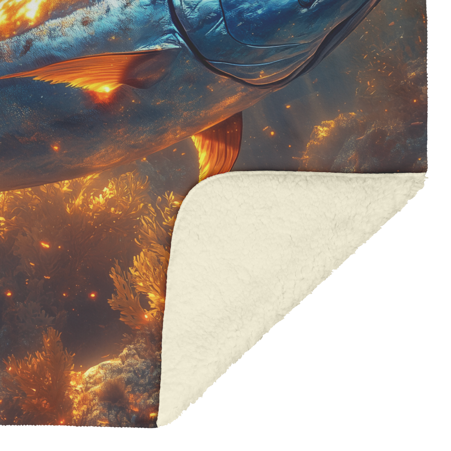 Tuna_Swimming_Near_Glowing_Underwater_Cl_H_Blanket_Sherpa_Mockup.png