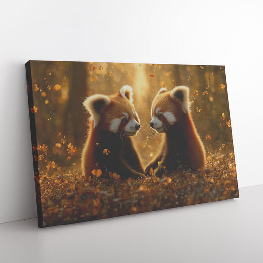 Two_Red_Pandas_Playing_in_Glowing_Meadow_H_Rectangle_Angle_Floor_Mockup.png