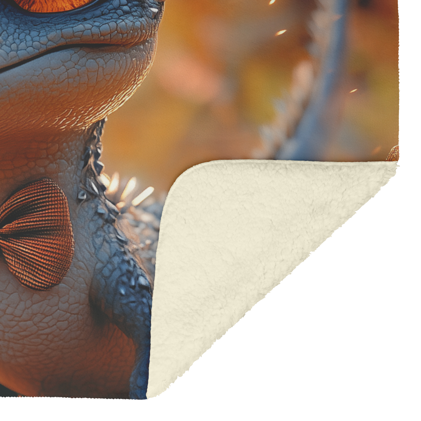 Velociraptor_Wearing_Tiny_Bow_Tie_Surrou_H_Blanket_Sherpa_Mockup.png