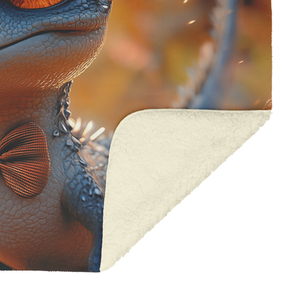 Velociraptor_Wearing_Tiny_Bow_Tie_Surrou_H_Blanket_Sherpa_Mockup.png