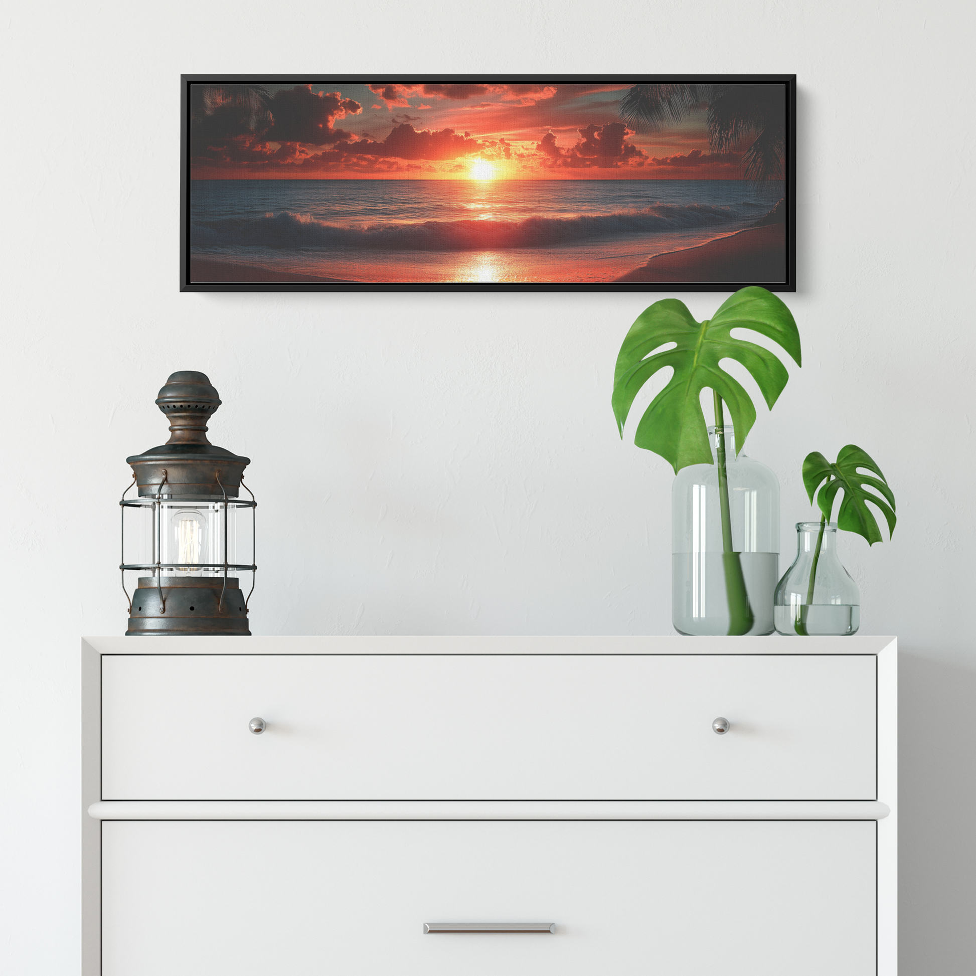 Vivid_Tropical_Beach_Sunset_Bold_Orange__Framed_Canvas_H_Panoramic_Small_Lifesty_Mockup.png