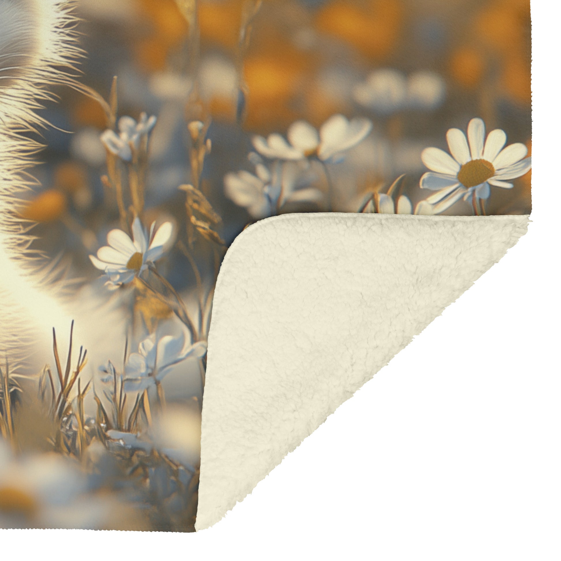 White Fox Cozy Fleece and Sherpa Blanket Golden Hour Tranquility - Awakening Righteousness
