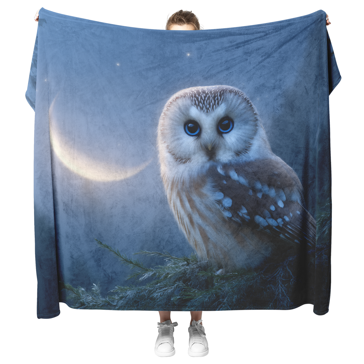 Wise_Owl_With_Blue_Eyes_Sitting_On_Glowi_H_Blanket_Model_Mockup.png_15282750