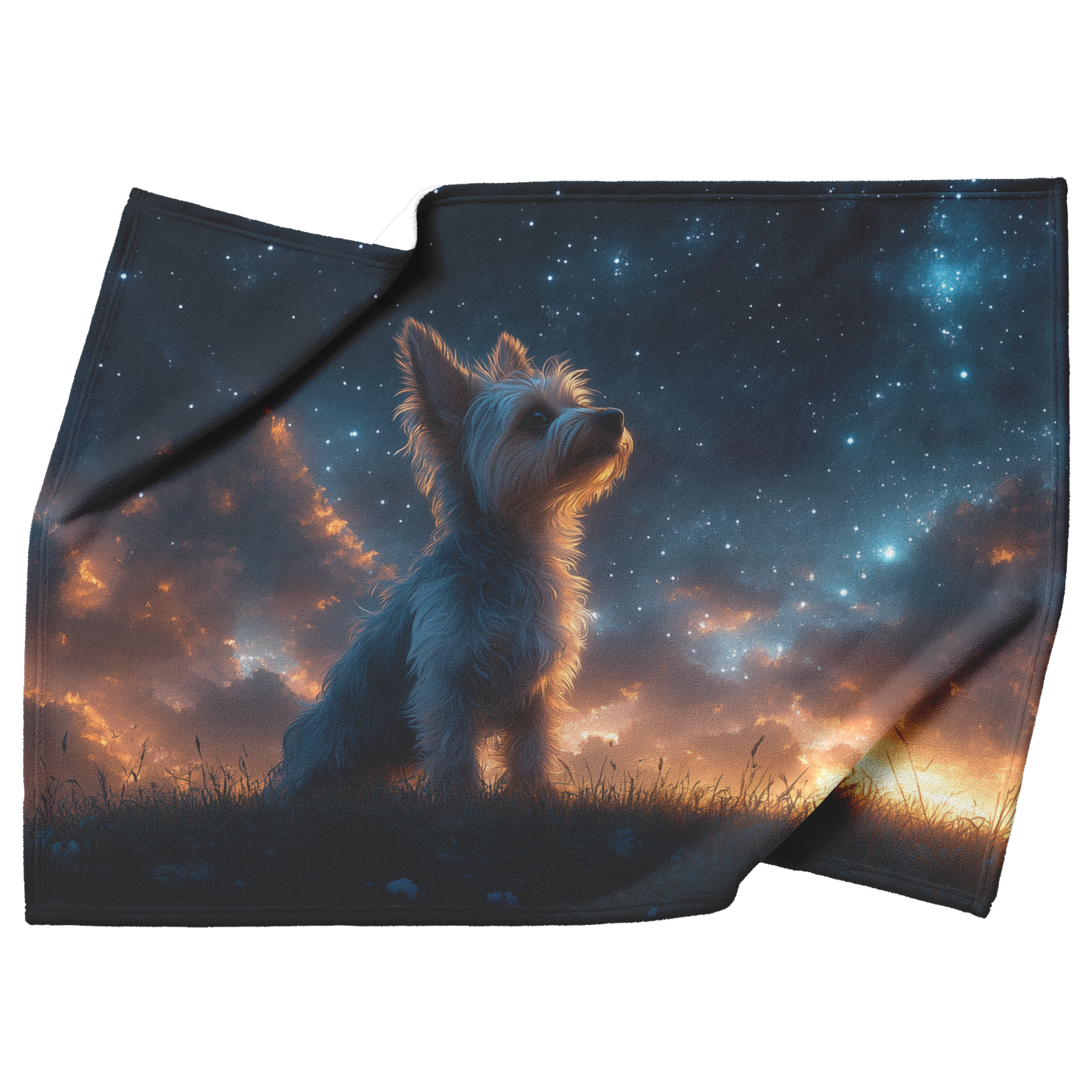 Yorkshire_Terrier_on_Glowing_Grassy_Hill_H_Blanket_Top_Bottom_Folds_Mockup.png