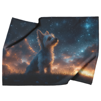 Yorkshire_Terrier_on_Glowing_Grassy_Hill_H_Blanket_Top_Bottom_Folds_Mockup.png