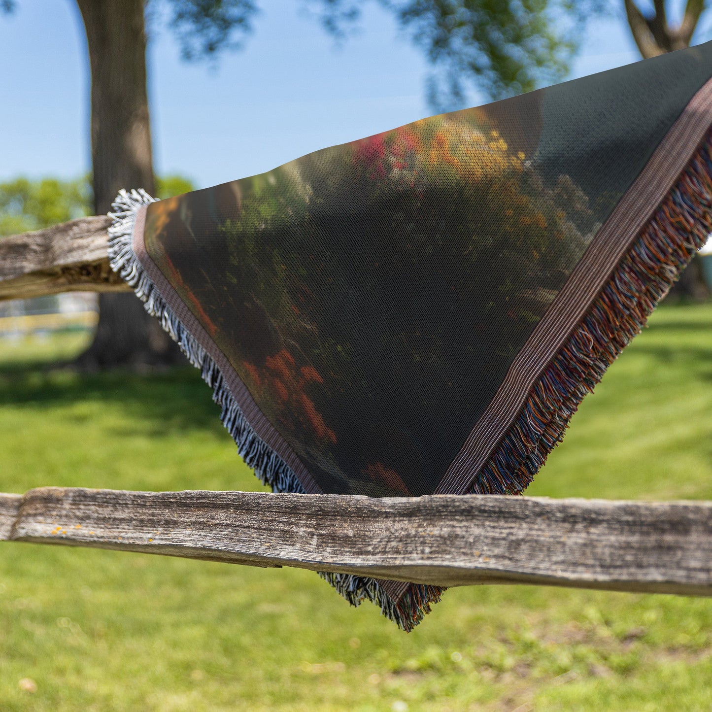 Adam and Eve in Idyllic Valley Woven Throw Blanket - Awakening Righteousness
