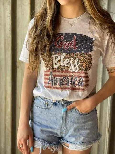 God Bless America Christian T Shirt