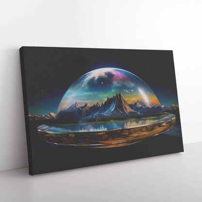 Flat Earth With Firmament Fantasy Canvas Art