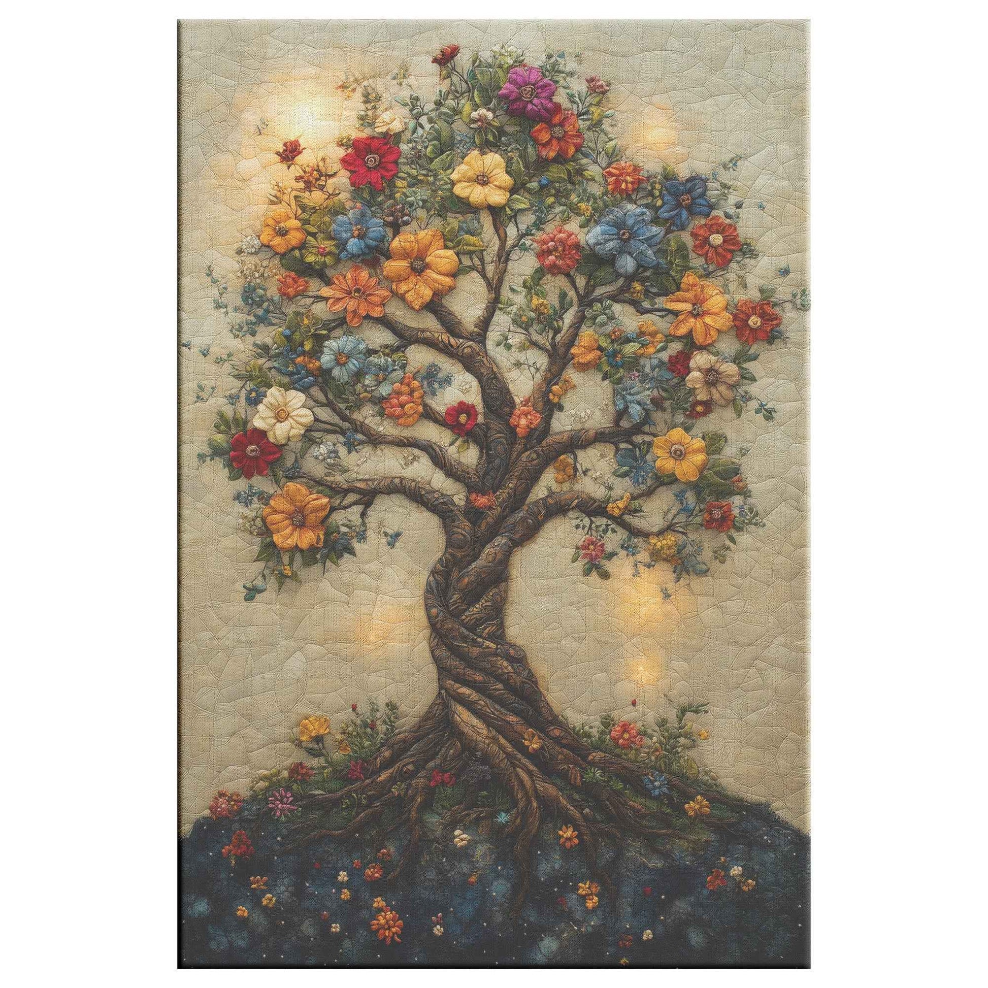 Tree Of Life In The Holy Garden Of Eden   Christian Canvas Wall Art