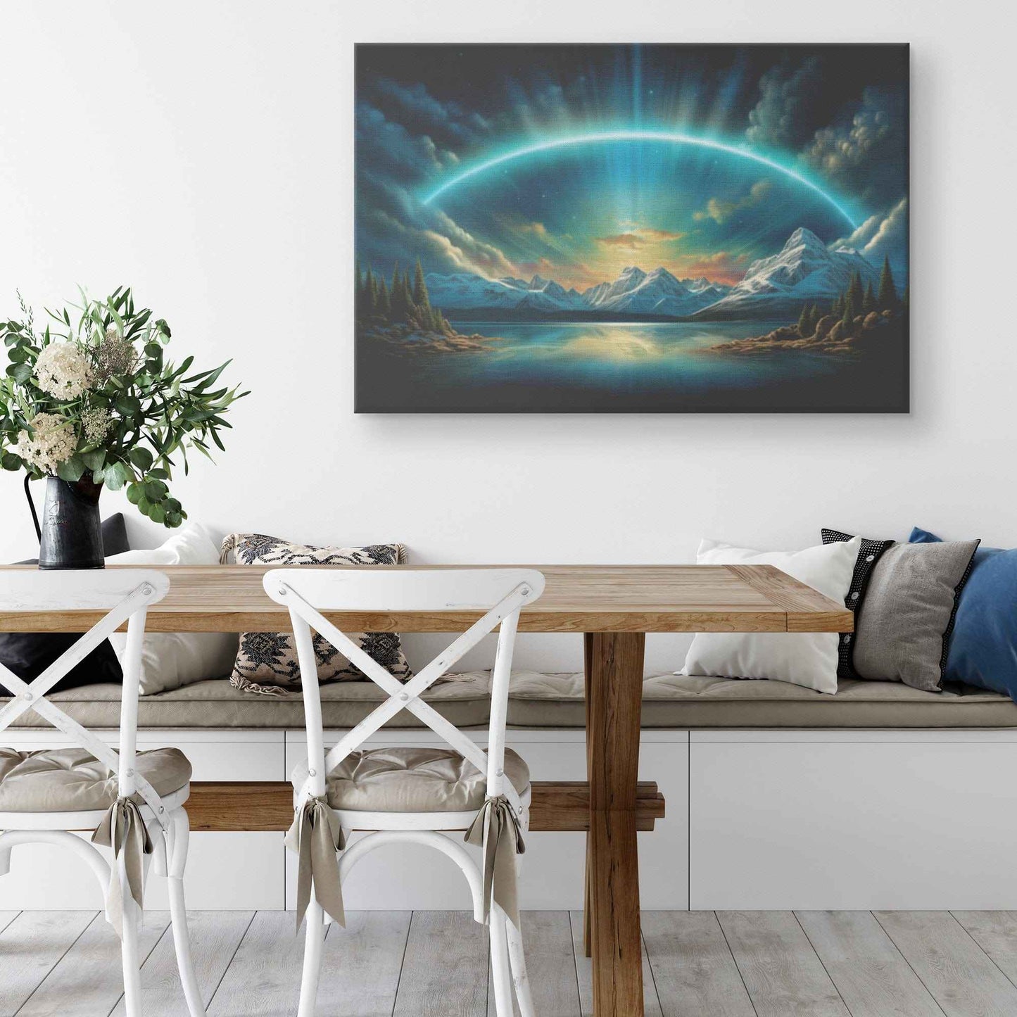 Firmament Glow Flat Earth Canvas Art Print