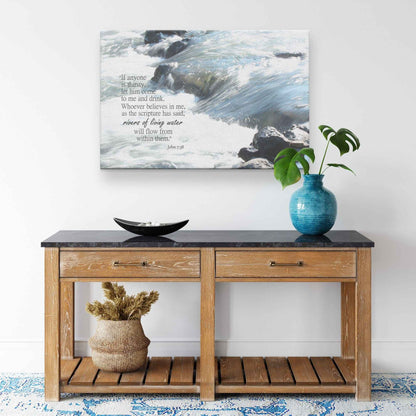 Rivers Of Living Water John 738 Rectangle Canvas Wall Art