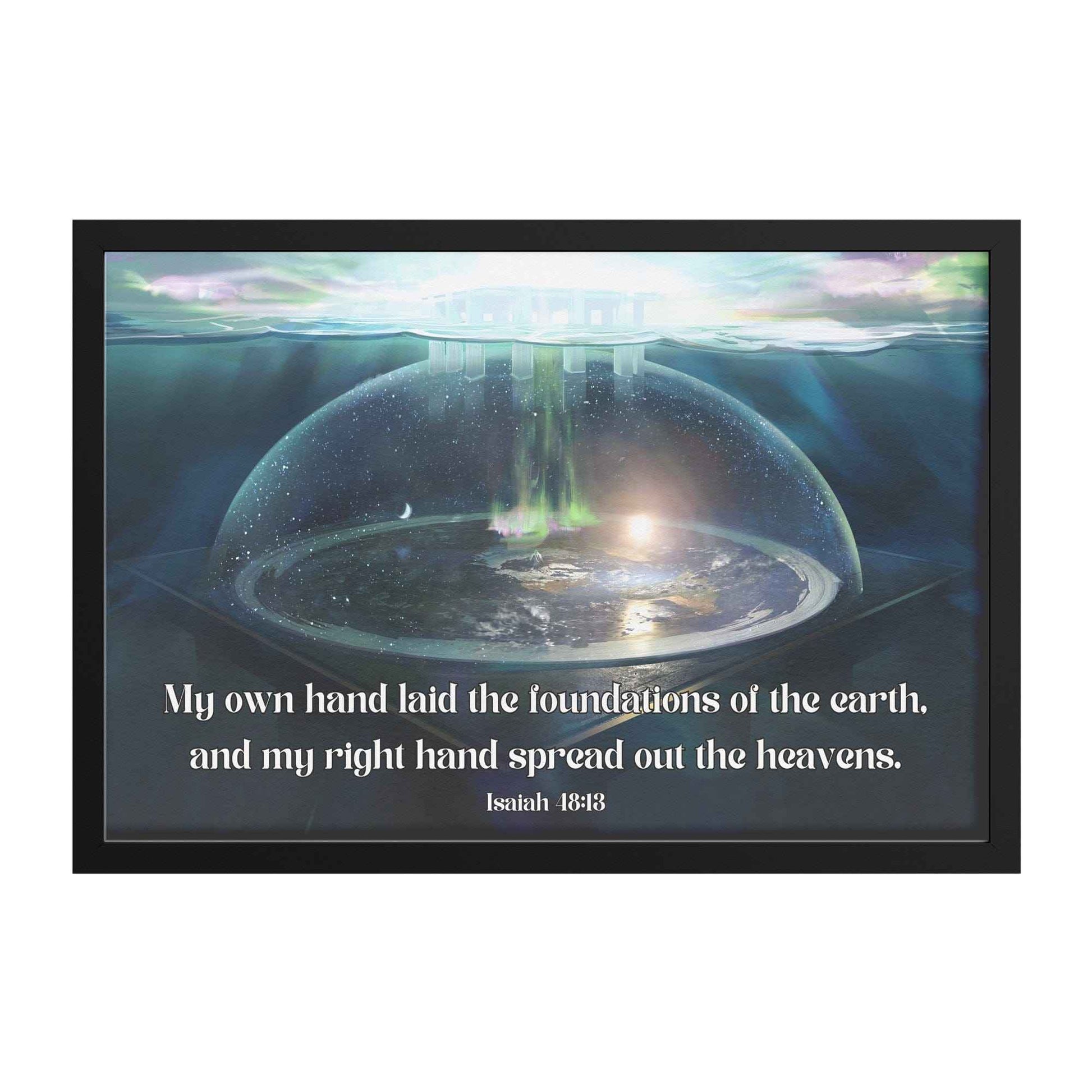Flat Earth Framed Semi Gloss Art Print