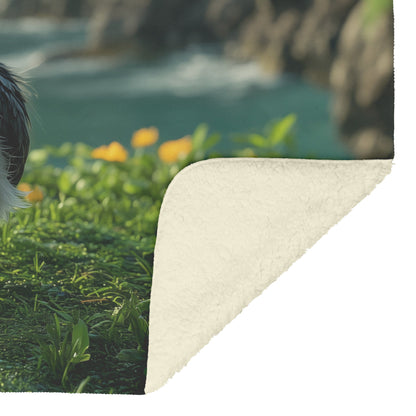 Baby Seagull Coastal Wildlife Fleece Sherpa Blanket Soft Cozy Blanket - Awakening Righteousness