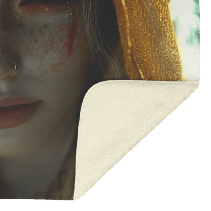 Blood Elf Rogue Fleece Sherpa Blanket Hidden Shadows Golden Highlights Silver Reflections Stealthy Powerful WoW Design - Awakening Righteousness