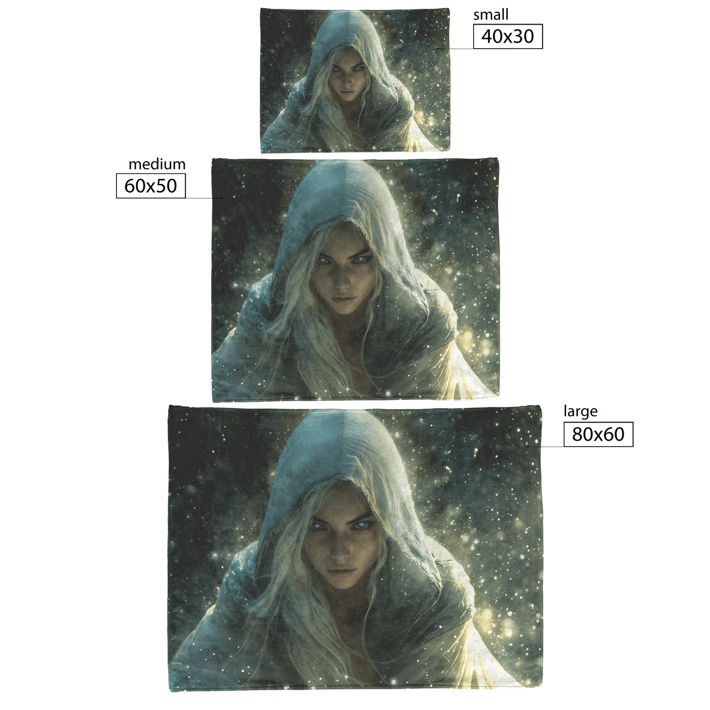 Blood Elf Rogue Fleece Sherpa Blanket Shadows Silver Highlights Cosmic Textures Elegant Mysterious WoW Design - Awakening Righteousness