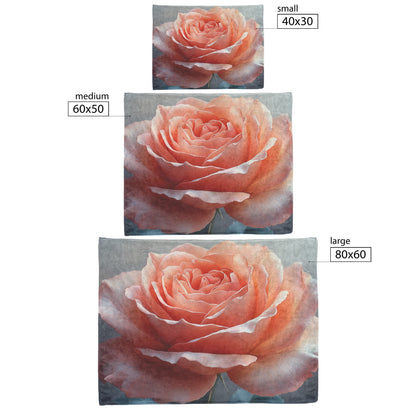 Blush Pink Rose Cozy Fleece Sherpa Blanket Showcasing Elegant Petals and Soft Radiance for Timeless Floral Beauty - Awakening Righteousness