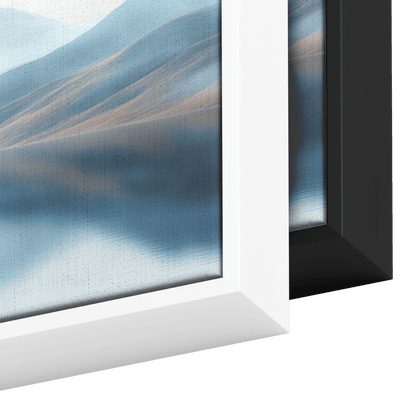 Calm Lake Scene Soft Beige Hills Muted Reflections Ultra High Definition Minimalist Elegance Panoramic Framed Canvas Wall Art - Awakening Righteousness