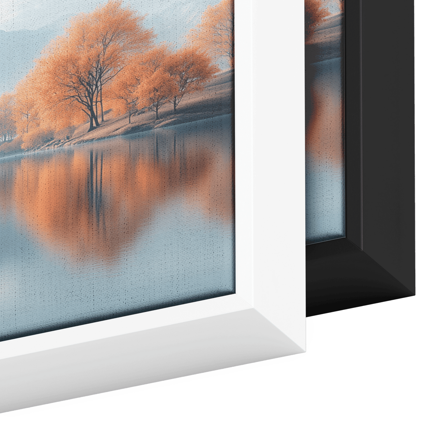 Calm Lake Scene Soft Beige Hills Muted Reflections Ultra High Definition Minimalist Elegance Panoramic Framed Canvas Wall Art - Awakening Righteousness