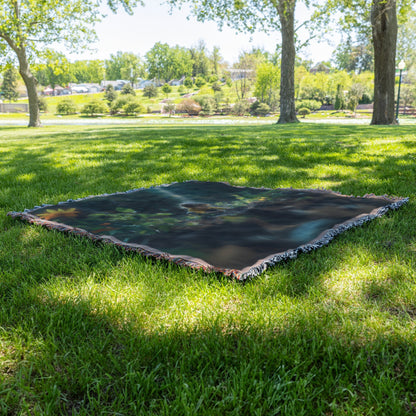 Child of Nature Woven Throw Blanket Sunlit Garden Wonder Christian Creation Inspired Home Decor Gift - Awakening Righteousness