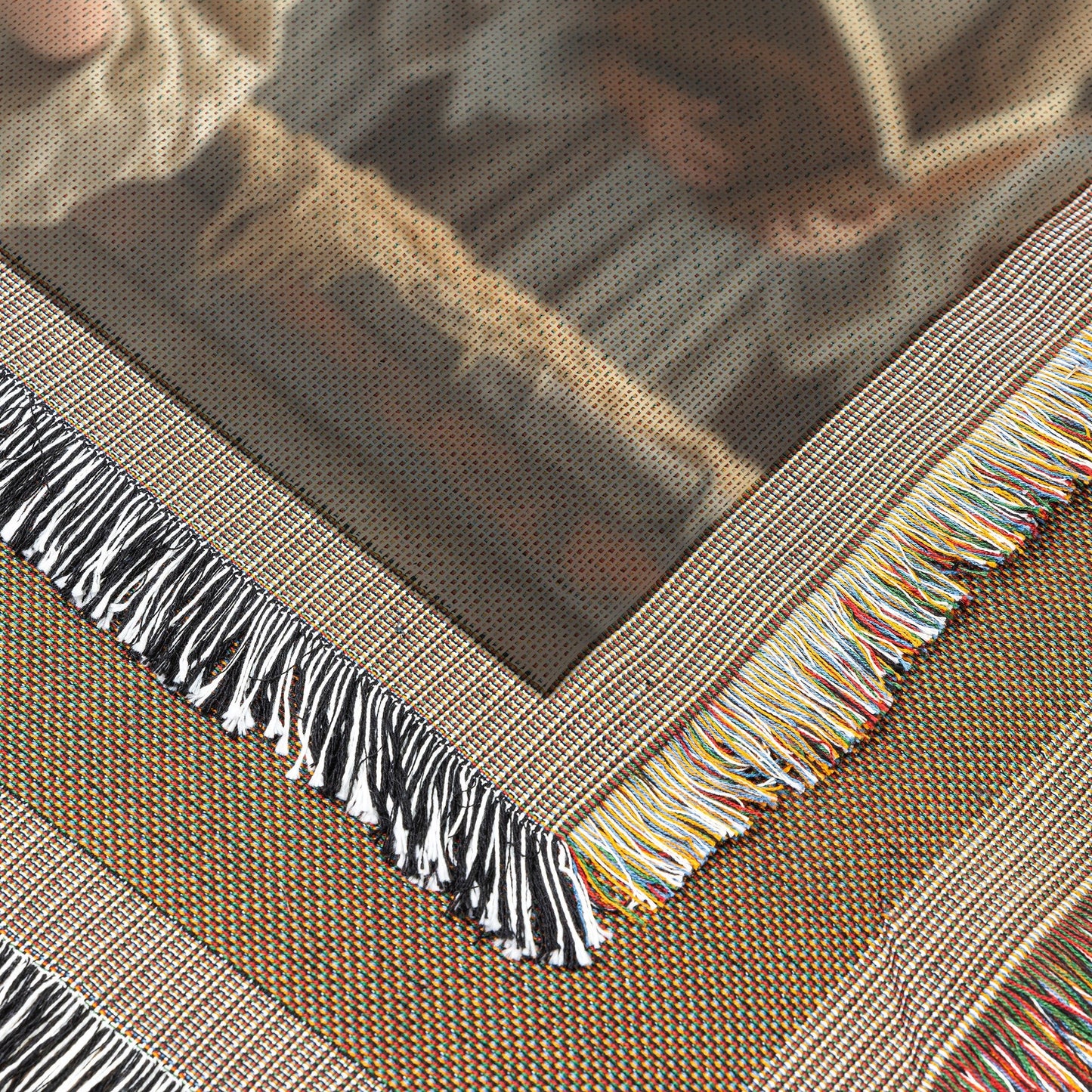 Chorale of Young Girls with Books Woven Throw Blanket - Awakening Righteousness