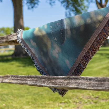 Cute Baby Dolphins Swimming in Water Cozy Woven Throw Blanket - Awakening Righteousness
