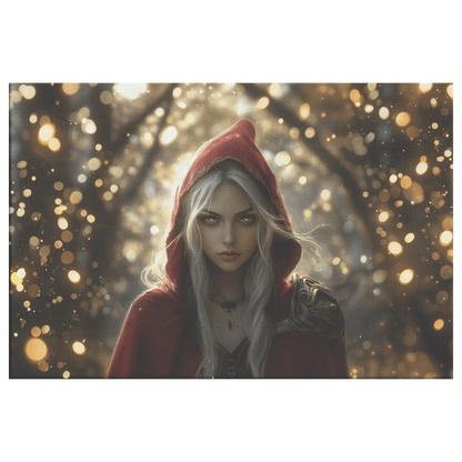 Female Blood Elf Rogue Hidden in Shadows Shimmering Golden Highlights Cascading Silver Reflections Canvas Wall Art - Awakening Righteousness