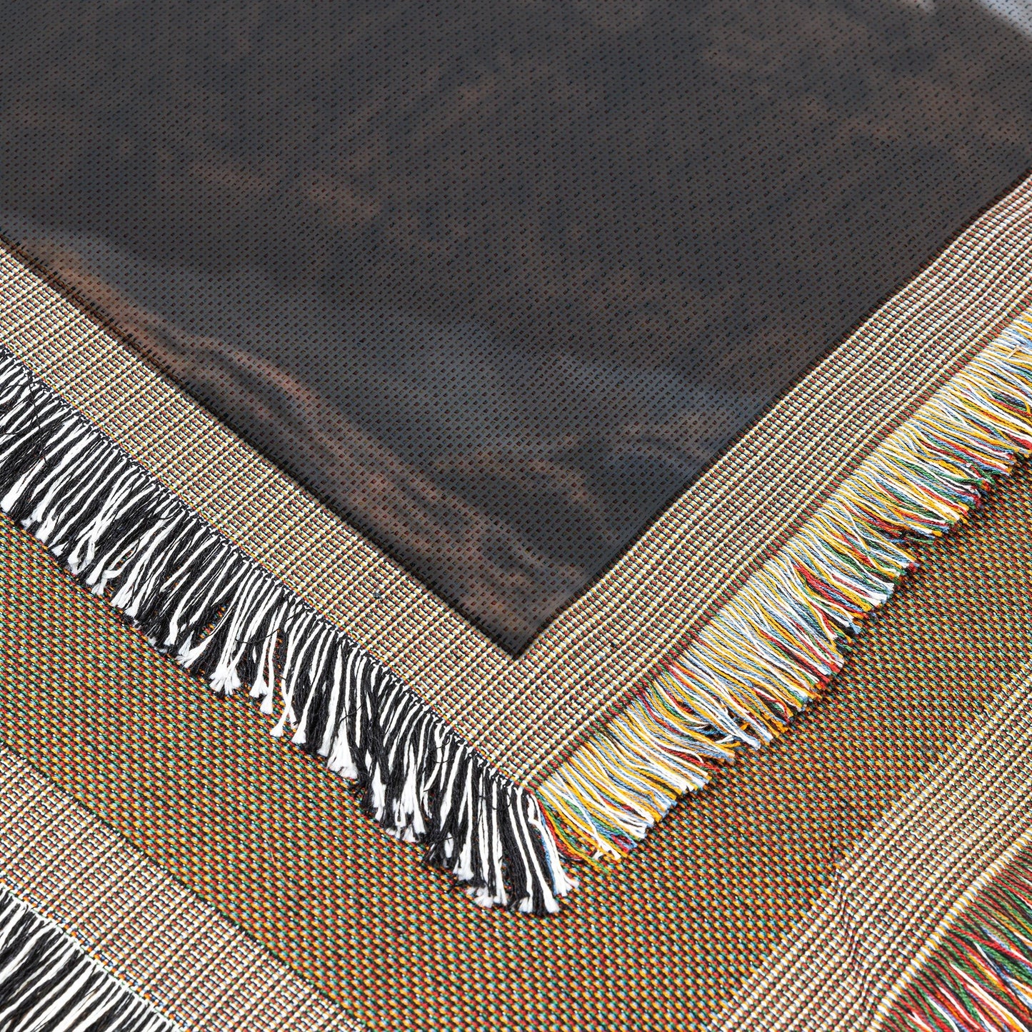 Flat Earth Firmament with Ancient Hieroglyphs Woven Throw Blanket - Awakening Righteousness