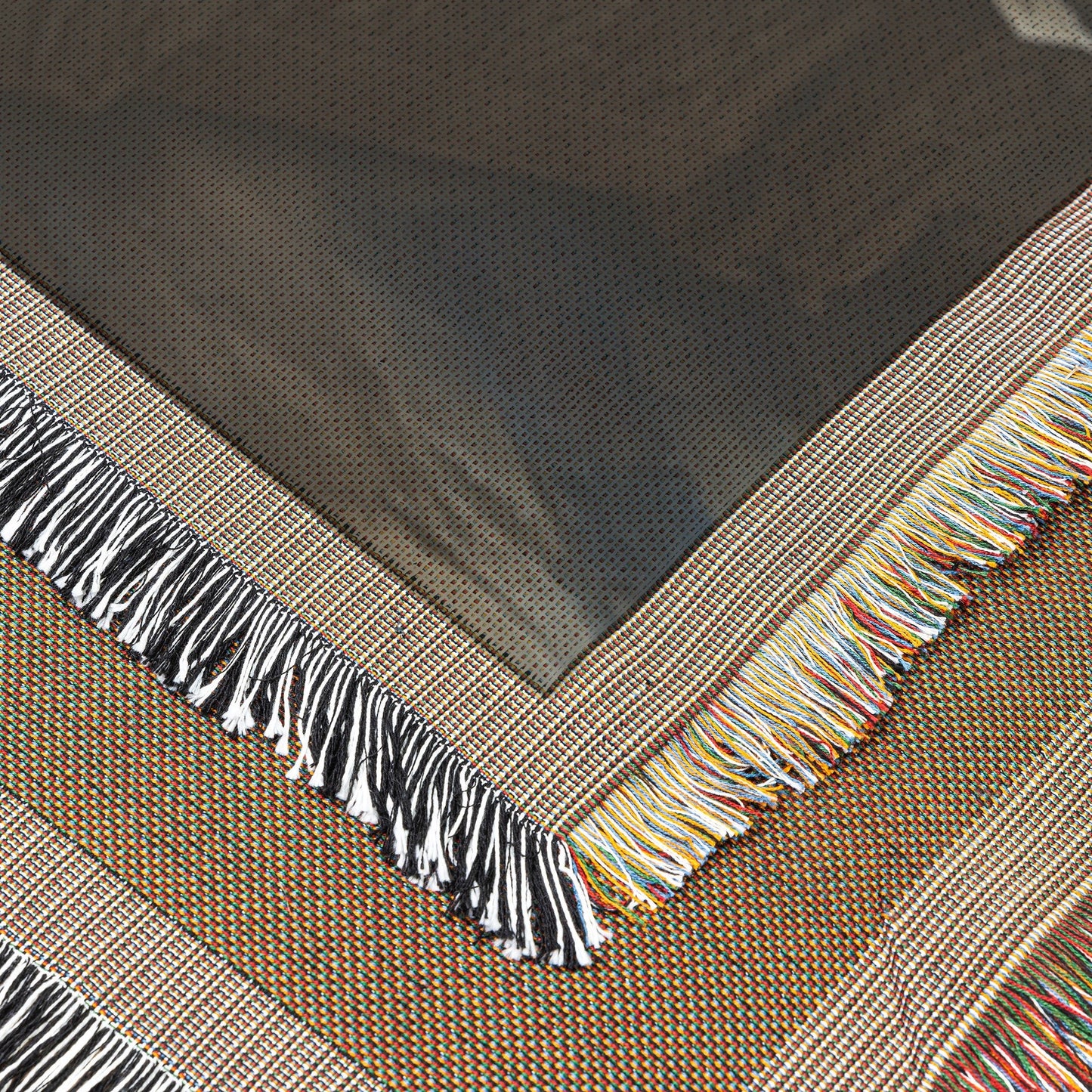 Flat Earth Firmament with Hieroglyphs and Starry Cosmos Woven Throw Blanket - Awakening Righteousness