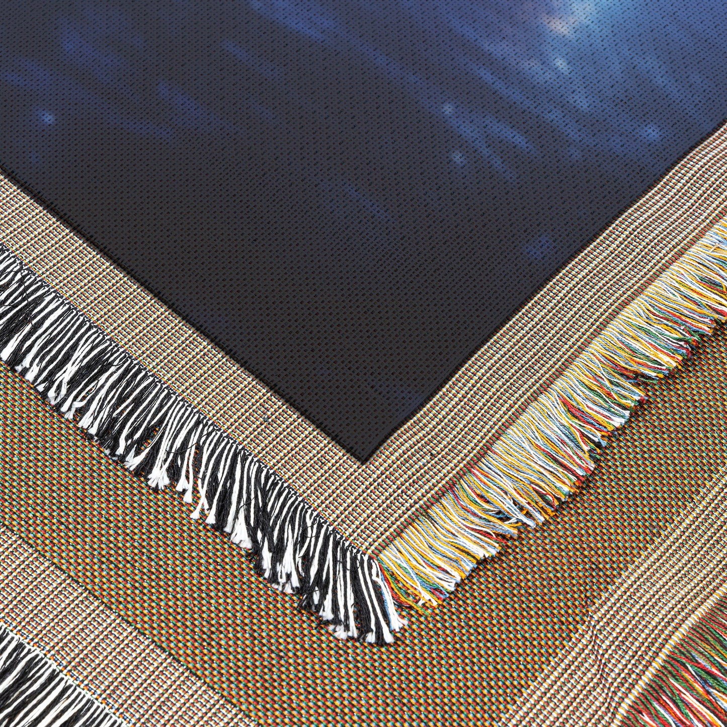 Glowing Whale Swimming Through Bioluminescent Ocean Under Starry Sky Woven Throw Blanket - Awakening Righteousness