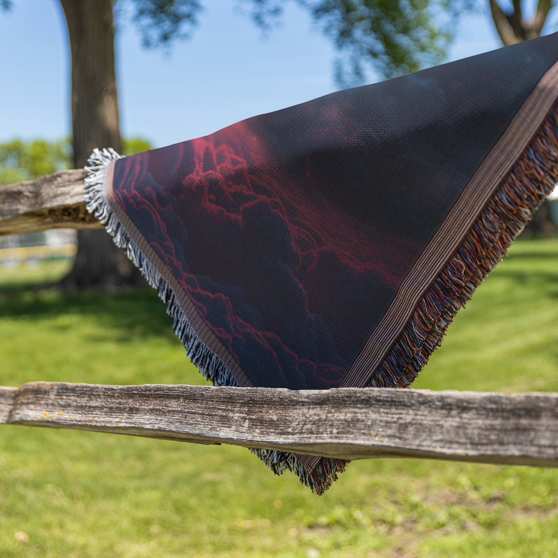Heavenly Ascension Woven Throw Blanket Celestial Clouds Christian Decor Spiritual Journey Inspiration for Home - Awakening Righteousness