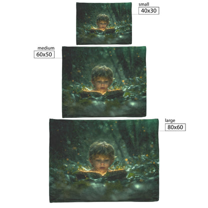 Magical Forest Tale Fleece Sherpa Blanket Soft Whimsical Nature Inspired Storytime Design - Awakening Righteousness