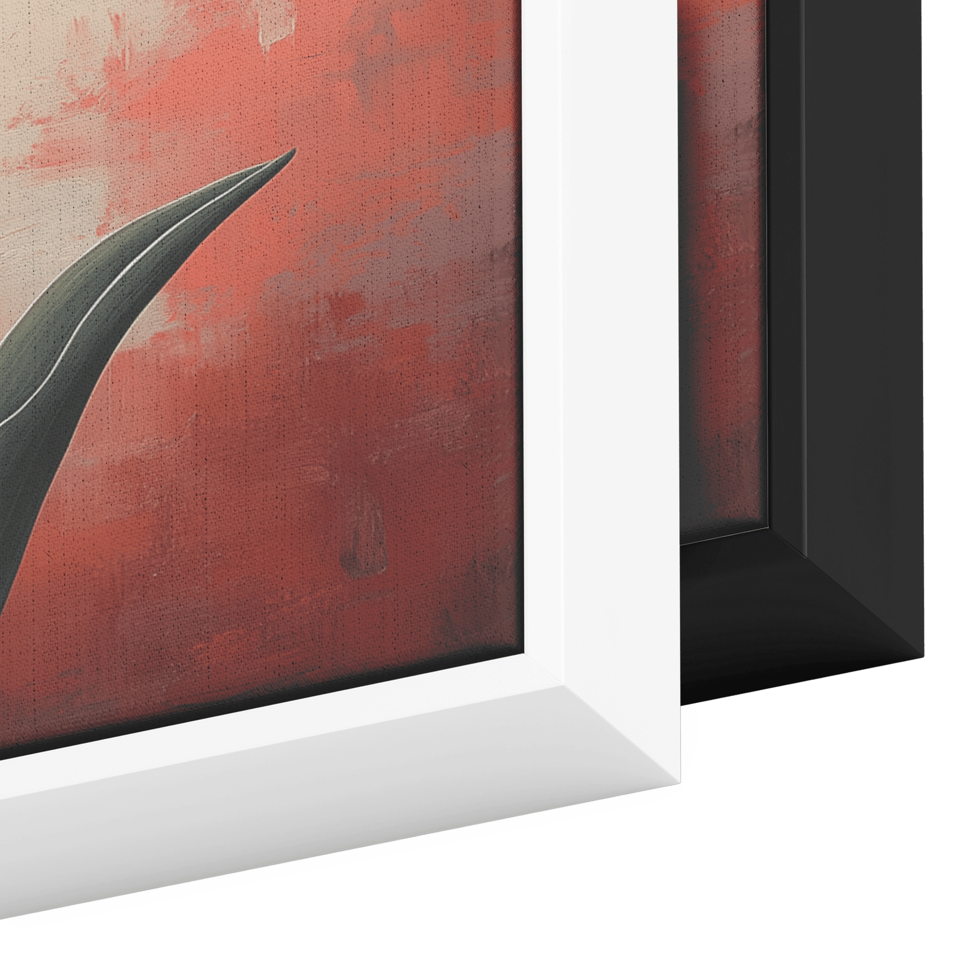 Minimalist Single Stem Floral Artwork Tulip Minimal Details Matte Beige Background Ultra High Definition Clean Modern Design Panoramic Framed Canvas Wall Art - Awakening Righteousness