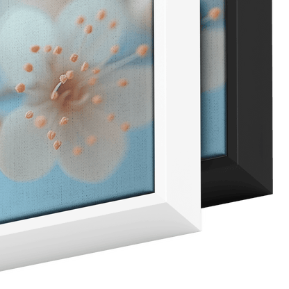 Minimalist Single Stem Floral Artwork Wildflower Soft Shading Light Blue Background Ultra High Definition Delicate Simplicity Panoramic Framed Canvas Wall Art - Awakening Righteousness