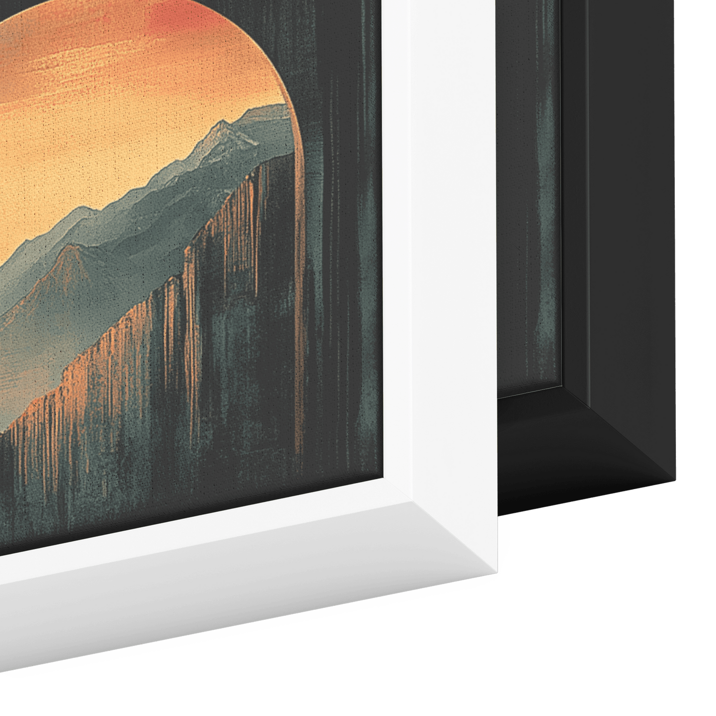Modern Arches Sunburst Pastel Earth Tones Artwork For Contemporary Home Office Decor Panoramic Framed Canvas Wall Art - Awakening Righteousness