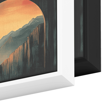Modern Arches Sunburst Pastel Earth Tones Artwork For Contemporary Home Office Decor Panoramic Framed Canvas Wall Art - Awakening Righteousness