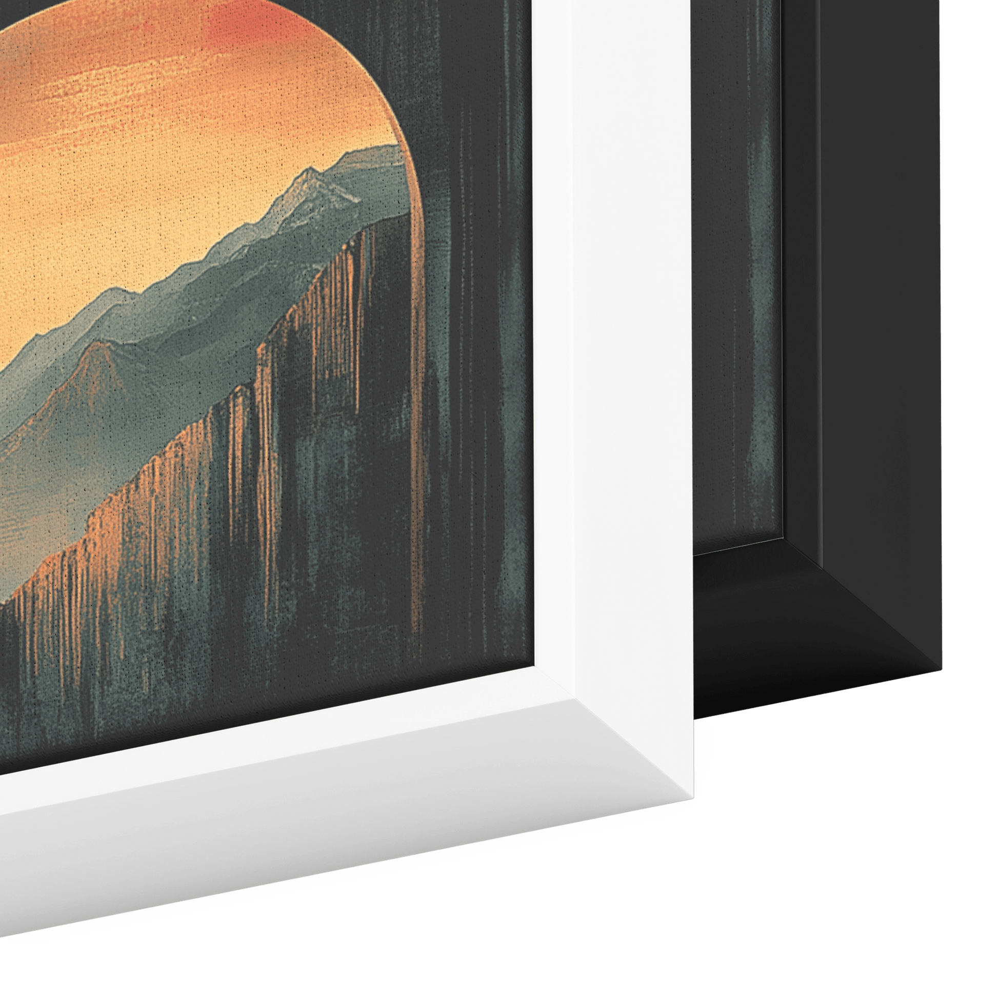 Modern Arches Sunburst Pastel Earth Tones Artwork For Contemporary Home Office Decor Panoramic Framed Canvas Wall Art - Awakening Righteousness
